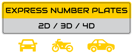 High quality 3D & 4D replacement number plates – Express Number Plates